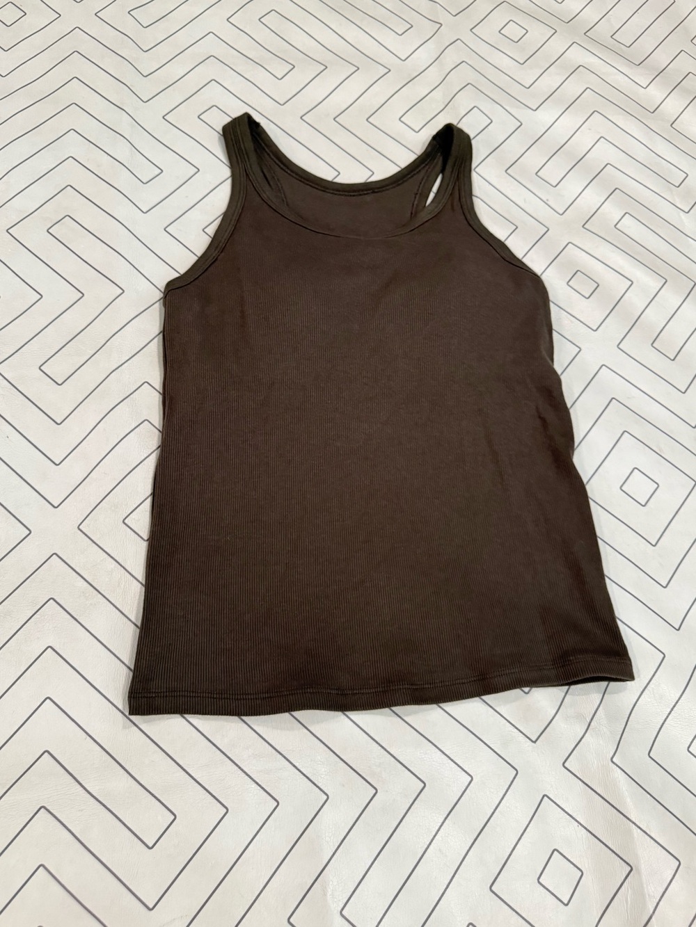 Uniqlo Ribbed Green Bra Tank Top
